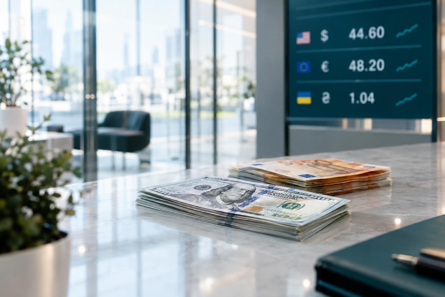 Долар можна продати в середньому за 44,60 грн