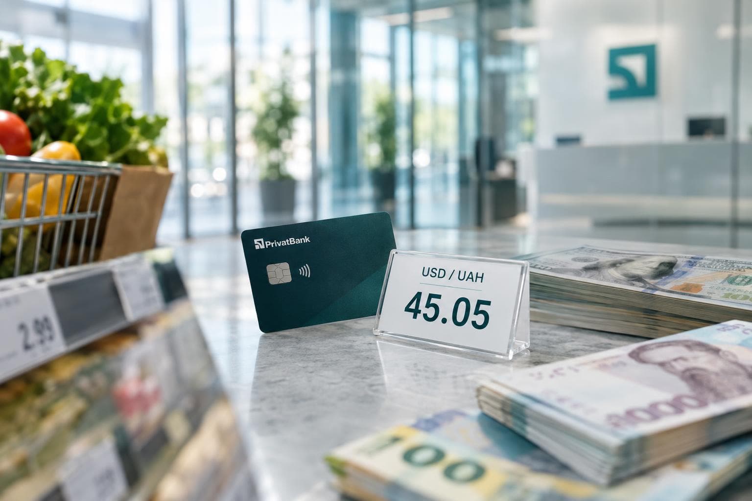 Долар на картки у ПриватБанку — 45,05 грн