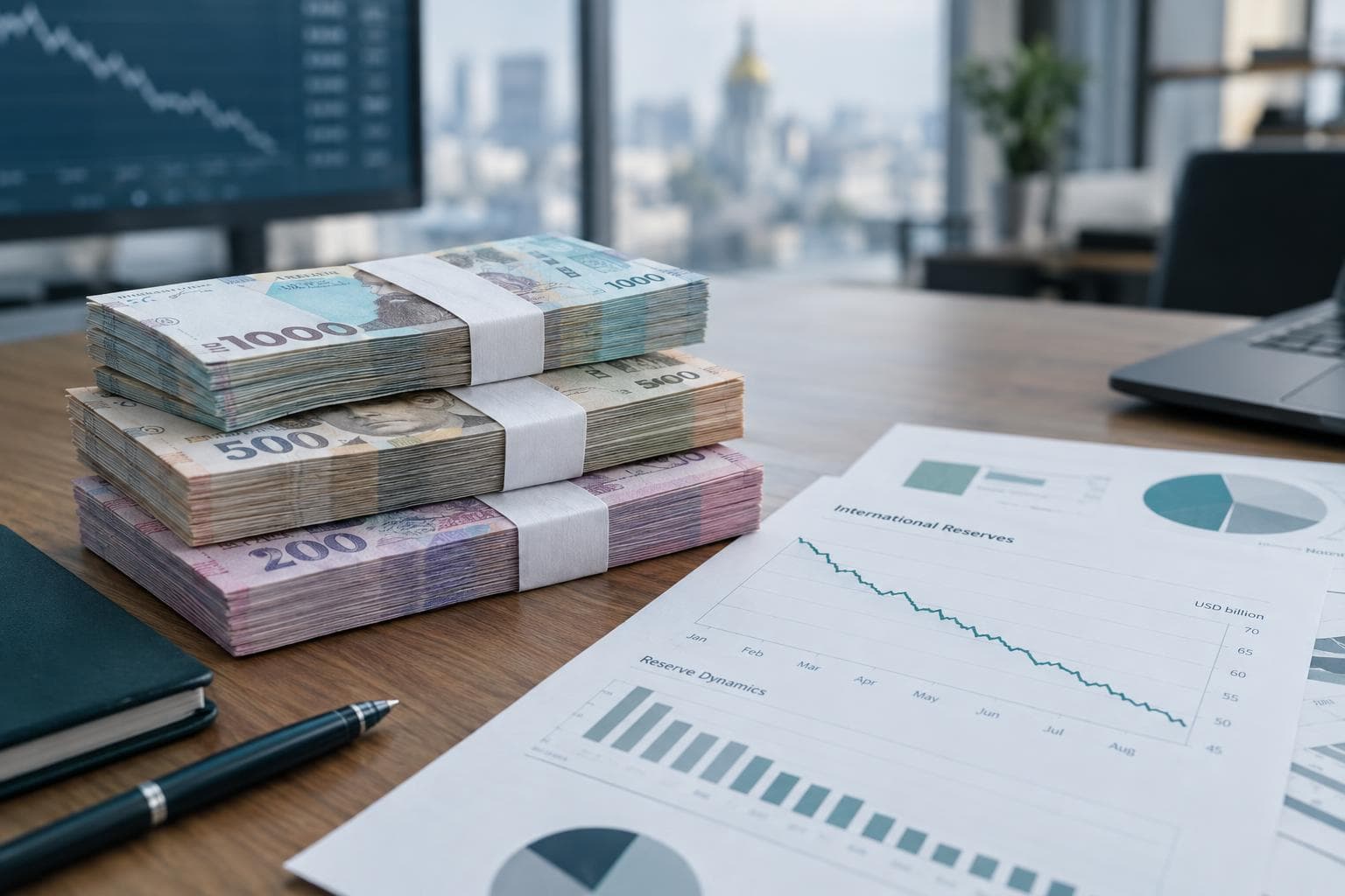 Міжнародні резерви України скоротилися у серпні до $48,7 млрд